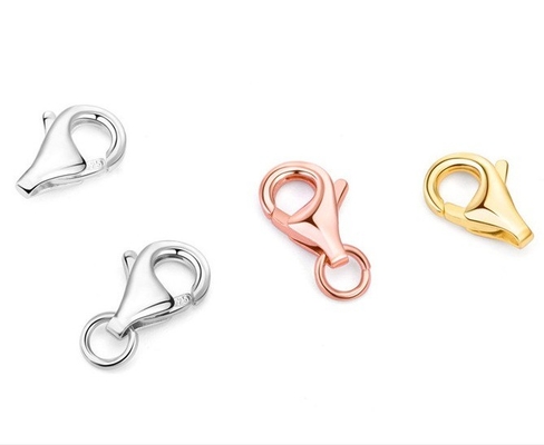 OEM ODM 18K ทอง Lobster Clap ทําด้วยมือ DIY 925 สเตอร์ลิงเงิน Lobster Clap