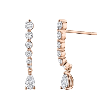 925 เงินสเตอร์ลิง สีขาว พีร่า ดรัป กลม Zircon สําหรับความต้องการของลูกค้า