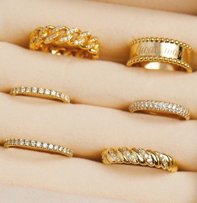 มือสร้าง Twist คลาสสิค 925 สเตอร์ลิงเงิน แหวนผู้หญิงเครื่องประดับ