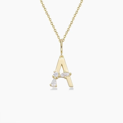 925 สตอร์ลิง เงิน CZ จดหมาย Pendants ในเพียงแค่ 18K ทอง plated สําหรับเครื่องประดับแฟชั่น