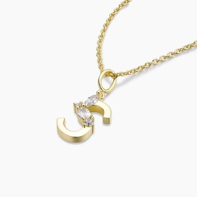 925 สตอร์ลิง เงิน CZ จดหมาย Pendants ในเพียงแค่ 18K ทอง plated สําหรับเครื่องประดับแฟชั่น