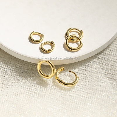 เงินประดับประดับขั้นต่ํา 18K ทอง 9MM 11MM 13MM Hoop Set สําหรับ FedEx DHL UPS TNT EMS การจัดส่ง
