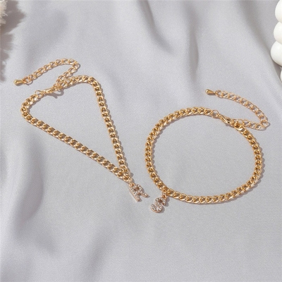 เครื่องแขนเทนนิสแบบบุคคลบุคคล 18K ทองคํา โฟชั่น ทองแดง คูบา Link Chain