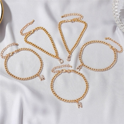 เครื่องแขนเทนนิสแบบบุคคลบุคคล 18K ทองคํา โฟชั่น ทองแดง คูบา Link Chain