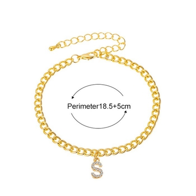 เครื่องแขนเทนนิสแบบบุคคลบุคคล 18K ทองคํา โฟชั่น ทองแดง คูบา Link Chain