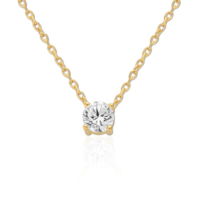 ODM 8 มม สเตอร์ลิงสิลเวอร์โซ่ สะอาด CZ 18k โกลด์ ชุบ Chain