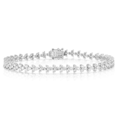 ดีไซเนอร์ 18K ทอง 925 สเตอร์ลิง เงิน ดอกไม้ Charm ผู้หญิงเทนนิส แบรนเซลต์กับ ZIRCON