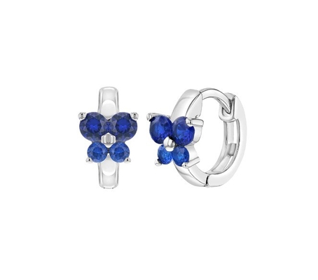 Sapphire Cubic เซอร์คอน Butterfly Huggies หูหูสําหรับโอกาสของขวัญ