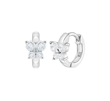 Sapphire Cubic เซอร์คอน Butterfly Huggies หูหูสําหรับโอกาสของขวัญ