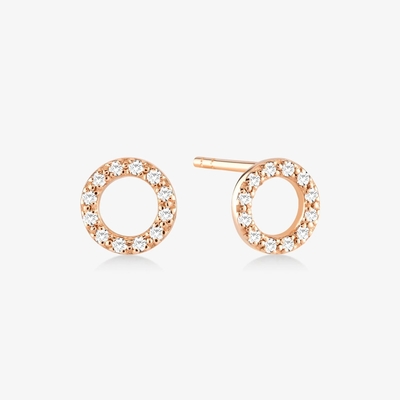 18K ทอง 925 สเตอร์ลิง เงิน คลาสสิก Stud หูหูสําหรับเด็กผู้หญิง