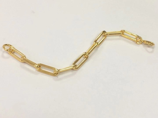 สร้อยข้อมือทองเหลืองหนากว่า 18K สายโซ่ทองคําสําหรับผู้ชายและผู้หญิงในความยาวที่แตกต่างกัน โดย Karen
