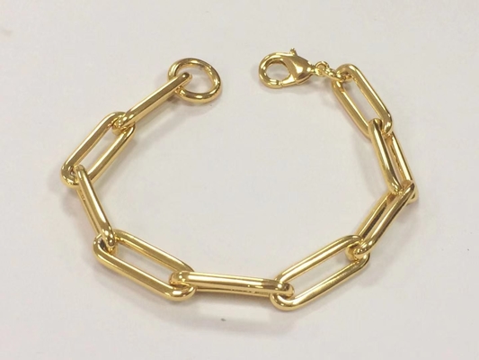 สร้อยข้อมือทองเหลืองหนากว่า 18K สายโซ่ทองคําสําหรับผู้ชายและผู้หญิงในความยาวที่แตกต่างกัน โดย Karen