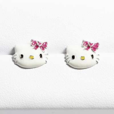 สีสัน สีน้ําตาล Hello Kitty หูตูดกับทองดําและเงิน การชุบ