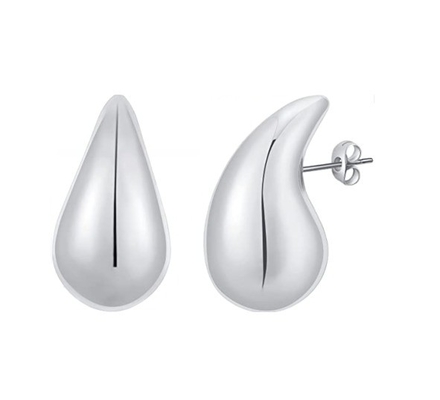 โลโก้ที่กําหนดเอง 18K ทองคํา Plated Teardrop Hollow Stud หูข้อมือสําหรับเด็กผู้หญิง งานประดับ
