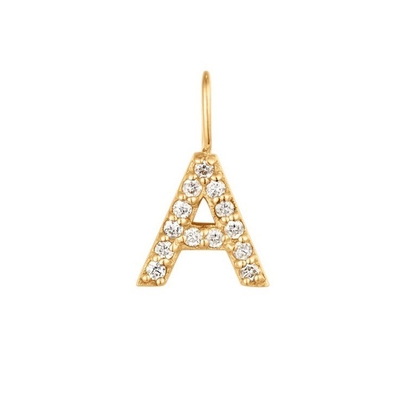 นิเคิลฟรี 925 สตอร์ลิงเงินจดหมาย พระเพชร Charm Necklace แพร่หลาย แพร่แรก