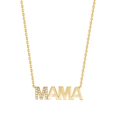 การหมั้น 2022 ยอดเยี่ยม MAMA 18K ทองคํา ขายปลีก วันแม่ ของขวัญ 925 สตอร์ลิงเงิน สร้อยคอ พระเครื่อง