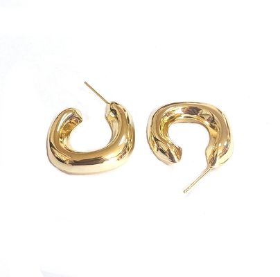 การปรับแต่ง 18K ทองคําทองแดง ห่วง หูฟัง ODM หูฟัง ห่วง ทองผู้หญิง
