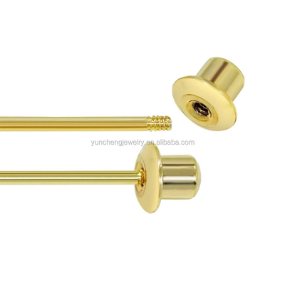 ทําด้วยมือ 4 มิลลิเมตร ชัดเจน CZ ทอง Plated Stud หูหูสําหรับเด็ก 925 เงินเครื่องประดับ