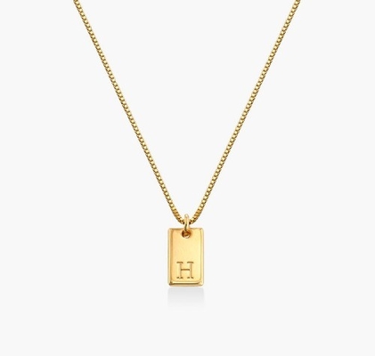 บาแกตต์ 18K Gold เติมแฮนเดอร์ส่วนบุคคลทําด้วยมือ สร้อยคอแฮนเดอร์ทองแดง