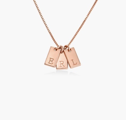 บาแกตต์ 18K Gold เติมแฮนเดอร์ส่วนบุคคลทําด้วยมือ สร้อยคอแฮนเดอร์ทองแดง