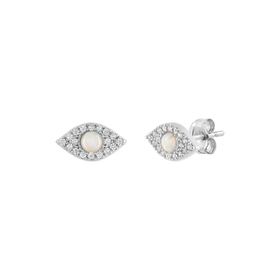 925 หูหูสับเงิน OEM ODM Opal Stud หูหูทอง
