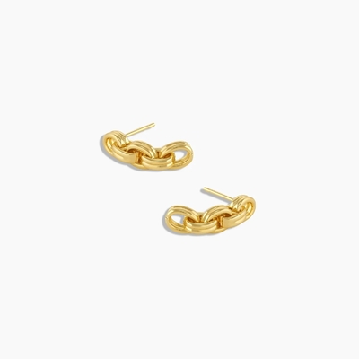 18K ทองตก Dangle วงจรหู Rhodium ชุบ วงจรหูหนา