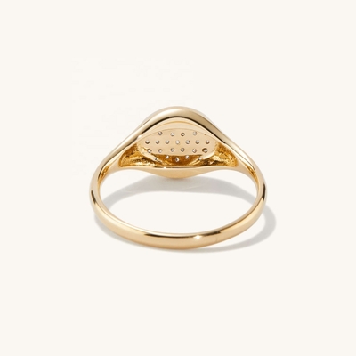 OEM ODM ผู้ชาย 14K แหวนทองประทับทิม แหวนทอง เซอร์คอน ผู้หญิง