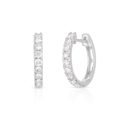 ประเภทของเครื่องประดับ หูหู 18K ทองคํา Plated CZ Sleeper Hoop สําหรับผู้หญิง 925 เงินสเตอร์ลิง