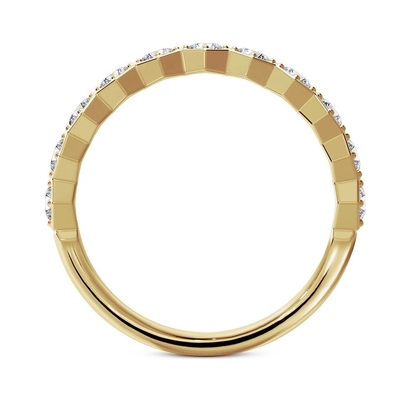 US5-US11 วงแหวนแต่งงาน Honeycomb ทอง 925 สเตอร์ลิงเงิน