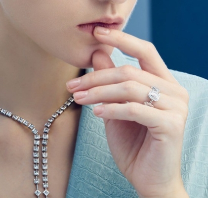 Emerald White CZ หญิง วงดนตรีนิรันดร์ บาแกตต์ 18K ทอง 925 สตอร์ลิง สิลเวอร์แหวน