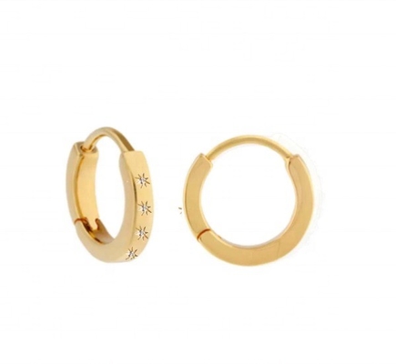หูหูสไตล์ 14K ทอง Vermeil ดาวชุดเพชรกอดห้อยสําหรับสไตล์ที่ไม่ยุ่งยาก