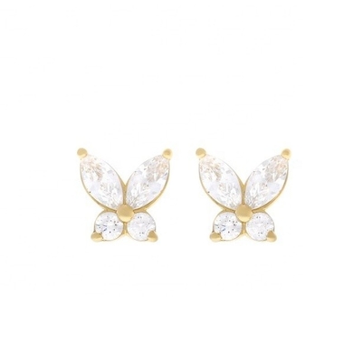 สไตล์คลาสสิค 925 สเตอร์ลิ่ง เงินทอง Plated Cubic Zirconia กระเทียมกระเทียมกระเทียมกระเทียมกระเทียมกระเทียมกระเทียมกระเทียมกระเทียมกระเทียมกระเทียม