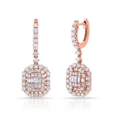 หูหูสีขาว CZ 925 สตอร์ลิงสิลเวอร์ สไตล์คลาสสิค สําหรับการหมั้นและงานแต่ง