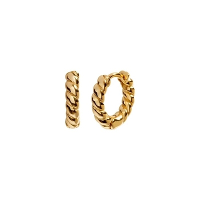 18K เหรียญทองคํา หูข้อมือ Hoop เหรียญ 925 เหรียญเงินสเตอร์ลิ่ง