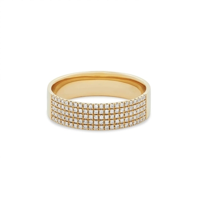 Micron Pave CZ 18K แหวนหินแท้ทองคํา