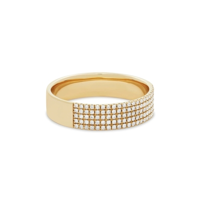 Micron Pave CZ 18K แหวนหินแท้ทองคํา