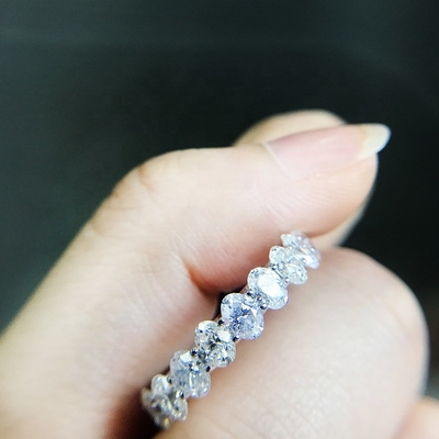 ชัดเจน CZ Oval วงดนตรีนิรันดร์ แหวนประดับประเภทของผู้หญิง