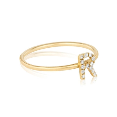 เครื่องประดับเงิน บุคคล 18K ทอง Plated Stacking เริ่ม CZ แหวนบางสําหรับผู้หญิง
