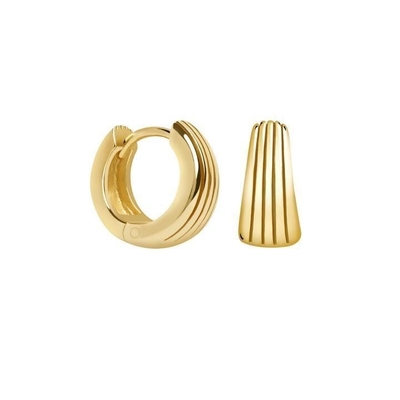 ECO 925 เงินสเตอร์ลิง หูหู Huggie สีขาวทองคําสําหรับวันครบรอบ