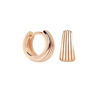 ECO 925 เงินสเตอร์ลิง หูหู Huggie สีขาวทองคําสําหรับวันครบรอบ