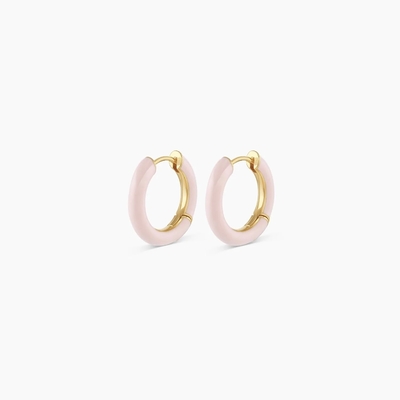 โลโก้ที่กําหนดเอง Chunky 18K Gold ชุบ ห่วง สีเทียมเทอร์คิวาส สี 925 Sterling Silver Huggies หูข้อมือ
