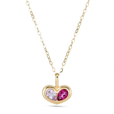 วันวาเลนไทน์ของขวัญ สีสันหัวใจทรงหินแท้ Pendant Necklaces สําหรับการหมั้น