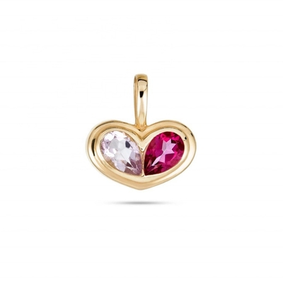 วันวาเลนไทน์ของขวัญ สีสันหัวใจทรงหินแท้ Pendant Necklaces สําหรับการหมั้น
