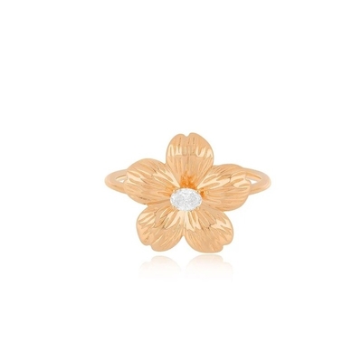 ดอกไม้ตลอดกาล 18K ทองคํา Plated Oval CZ แหวนผู้หญิงใน 925 เหรียญสตอร์ลิงเงิน