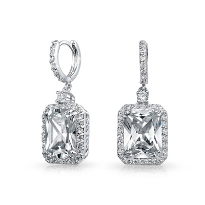 925 สตอร์ลิง เงิน วัสดุประเภท ขายดีที่สุด สีขาวทองคํา Plated Dangle Earrings Bridal