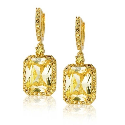 925 สตอร์ลิง เงิน วัสดุประเภท ขายดีที่สุด สีขาวทองคํา Plated Dangle Earrings Bridal