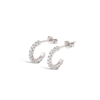 ทําด้วยมือ 18K ทองคํา Plated มินิ Cubic Zircon หูหูเปิดเล็ก ๆ น้อย ๆ กับ Princess Cut