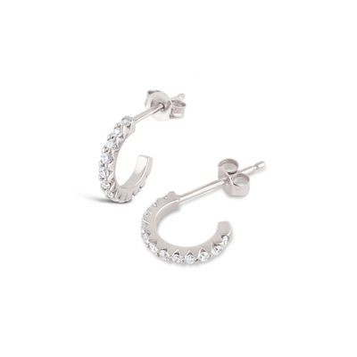 ทําด้วยมือ 18K ทองคํา Plated มินิ Cubic Zircon หูหูเปิดเล็ก ๆ น้อย ๆ กับ Princess Cut