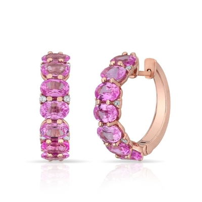 925 สตอร์ลิง เงินโอวาล เขียว CZ หูข้อมือข้อมือ 18K ทองครึ่งนิรันดร์