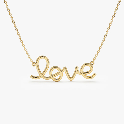 925 สเตอร์ลิงสเตอร์ลิงสิลเวอร์ 14K โกลด์โคลติ้งรัก Pendant Necklace สําหรับผู้หญิง ของขวัญวันวาเลนไทน์